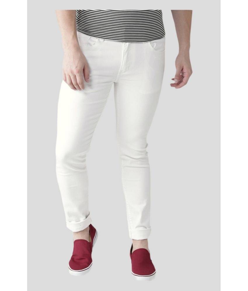     			HALOGEN - White Cotton Blend Slim Fit Men's Jeans ( Pack of 1 )