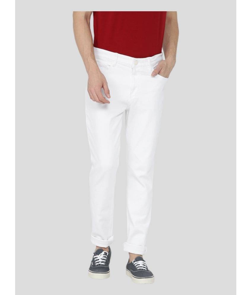     			HALOGEN - White Cotton Blend Slim Fit Men's Jeans ( Pack of 1 )