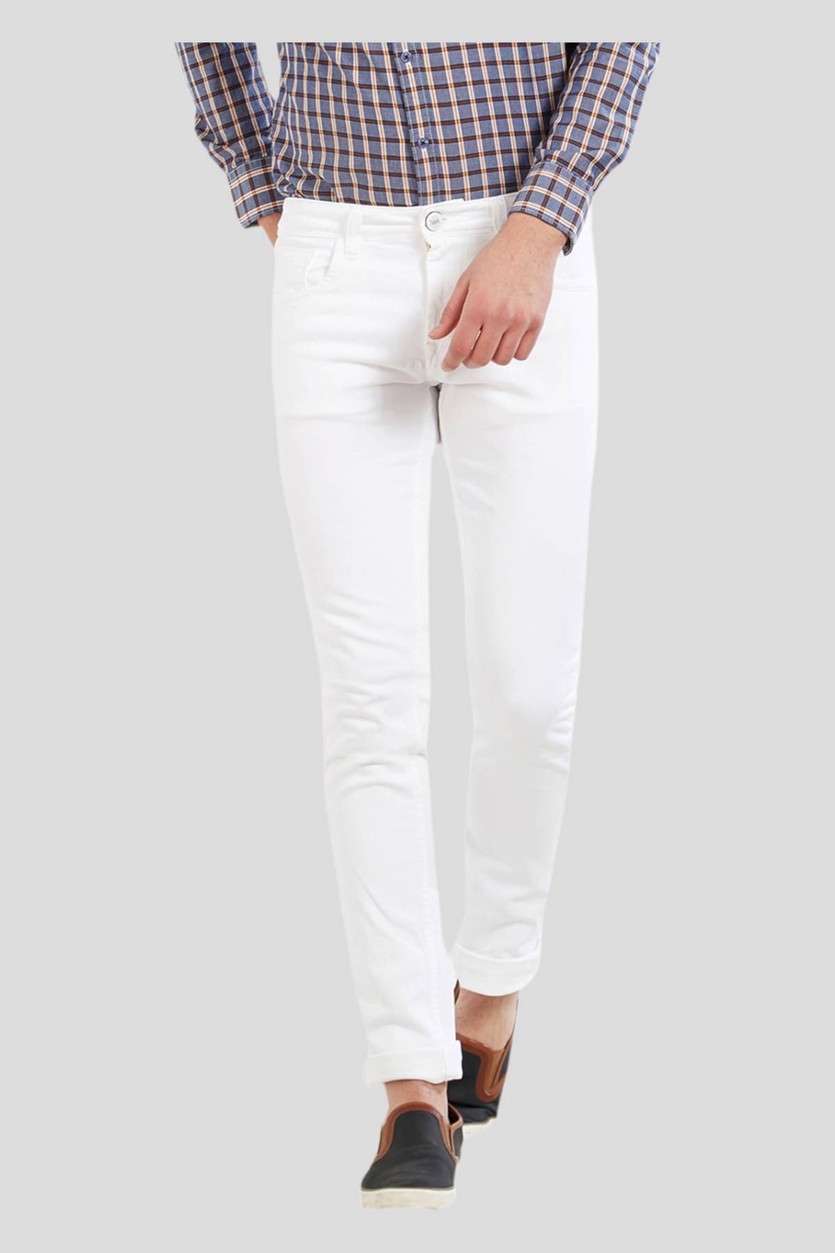     			Lawson - White Cotton Blend Skinny Fit Men's Jeans ( Pack of 1 )