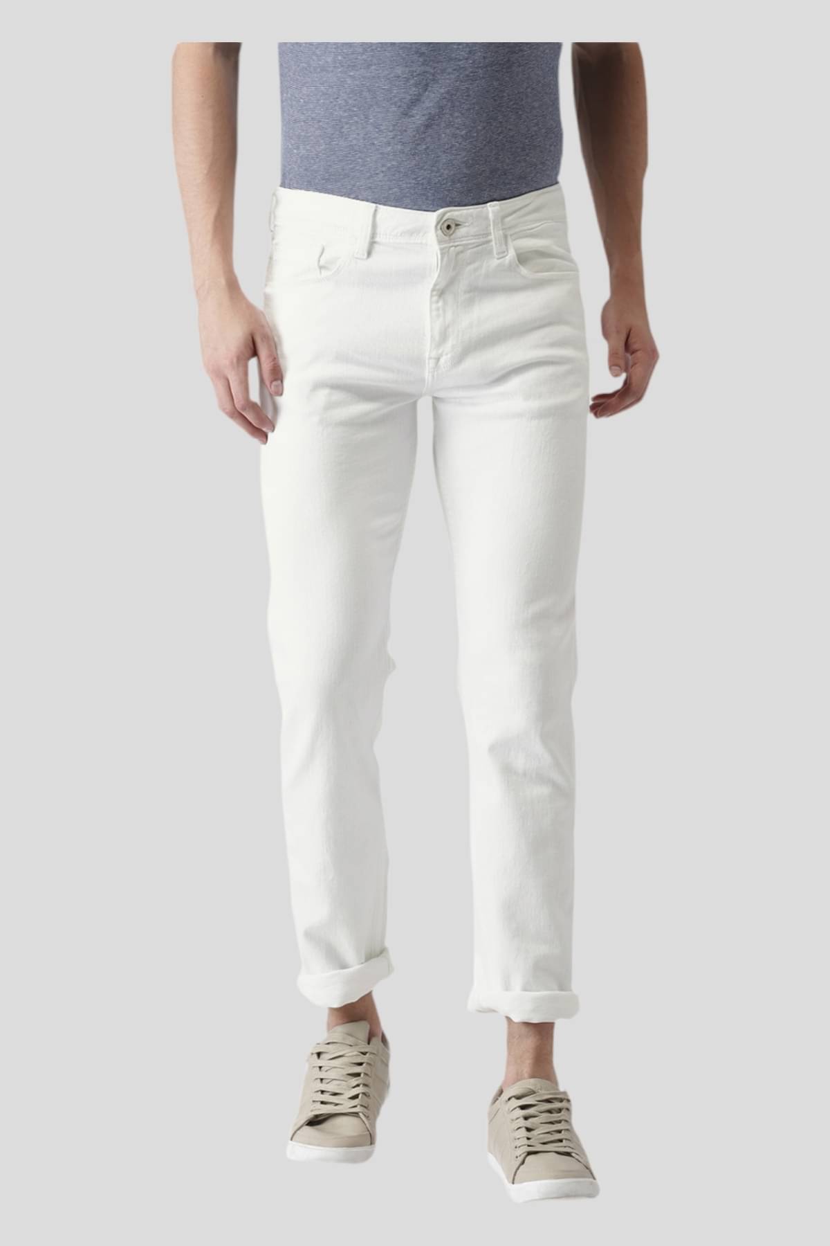     			Lawson - White Cotton Blend Skinny Fit Men's Jeans ( Pack of 1 )