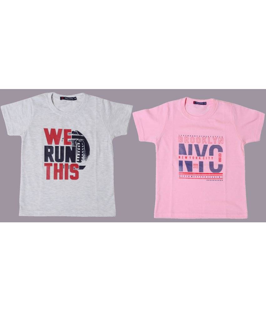     			NEUVIN Pack of 1 Boys Cotton T-Shirt ( Multi Color )