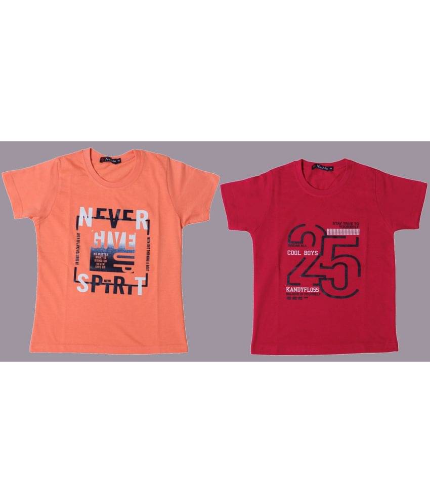     			NEUVIN Pack of 1 Boys Cotton T-Shirt ( Multi Color )