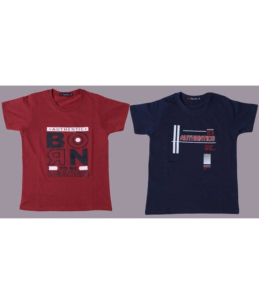     			NEUVIN Pack of 3 Boys Cotton T-Shirt ( Multi Color )