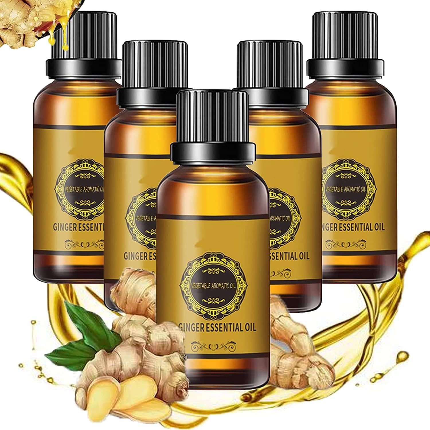 Oilanic Fat Loss Oil Ginger Weight Loss Oil Shaping & Firming Oil 30 mL Pack of 5