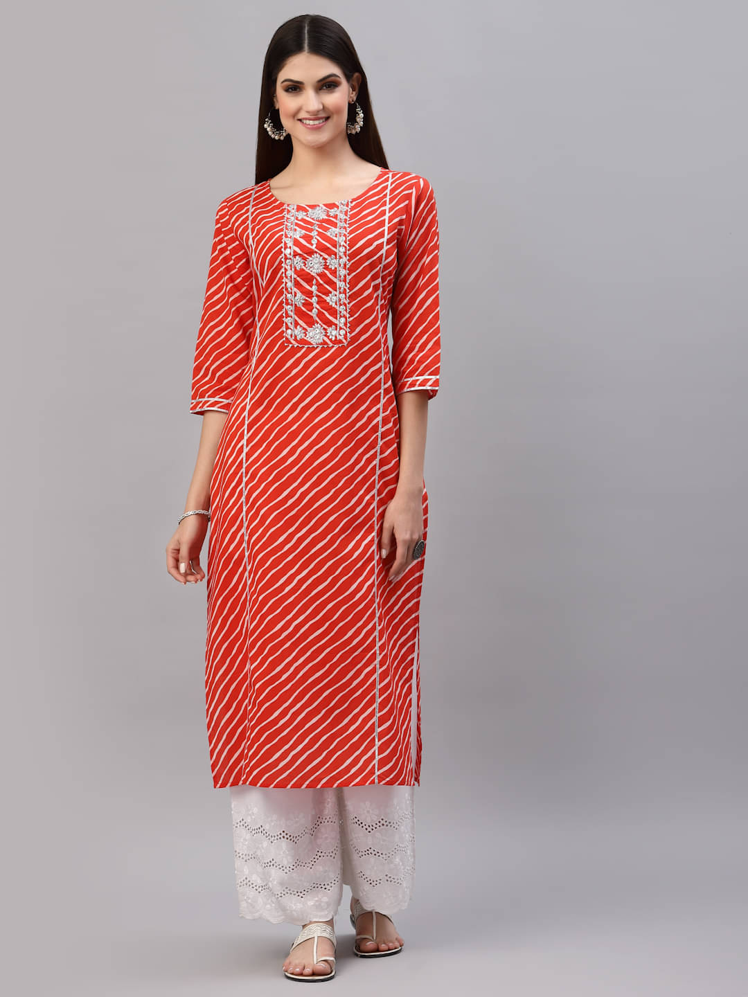 Stylum - Orange Cotton Women's Straight Kurti ( Pack of 1 ) Stylum - Orange Cotton Women's Straight Kurti ( Pack of 1 )