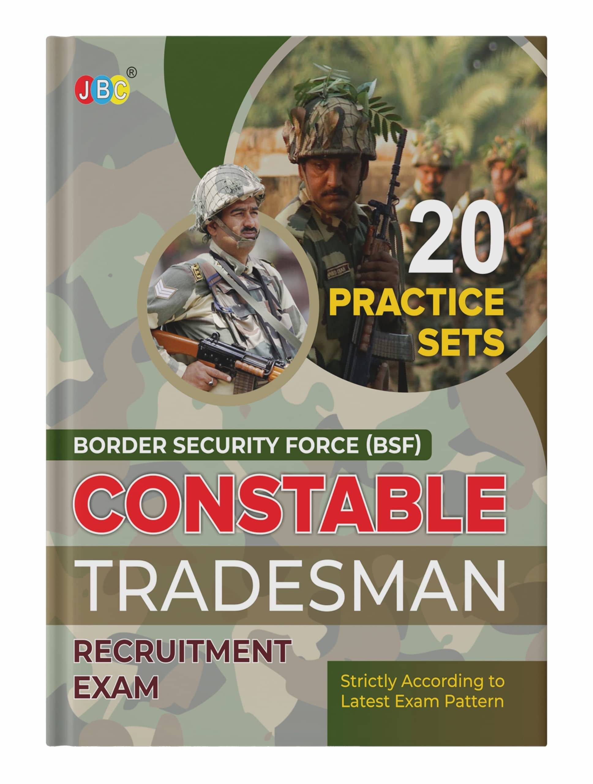20 Practice Sets, English BSF (Border Security Force) Constable Tradesman Recruitment Exam, BSF Tradesman Book 2022 20 Practice Sets, English BSF (Border Security Force) Constable Tradesman Recruitment Exam, BSF Tradesman Book 2022
