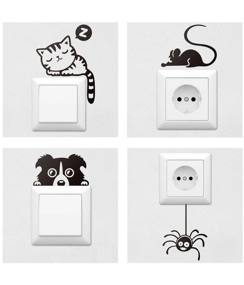     			Asmi Collection Animals for Light Switches Switch Board Sticker ( 12 x 11 cms )