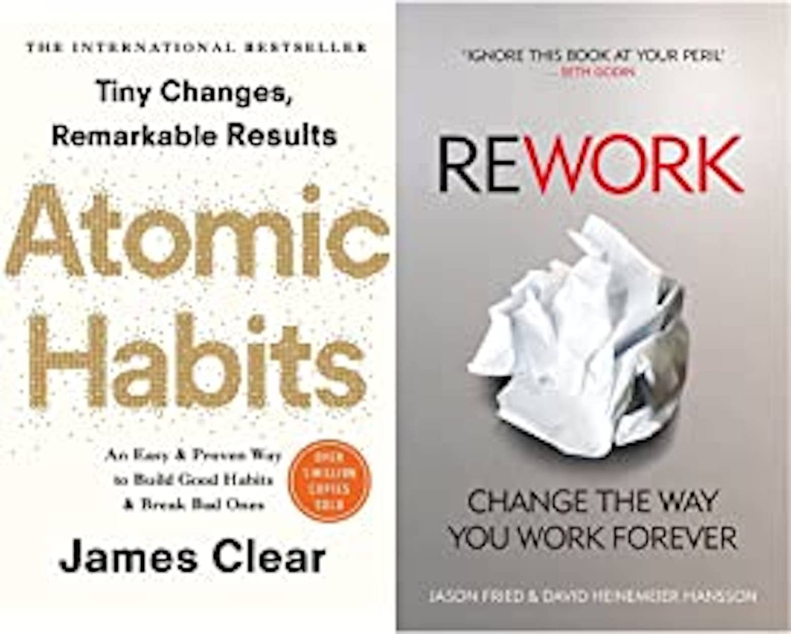 Atomic Habits + Rework - Stationery | Buy online on ZillyBuy