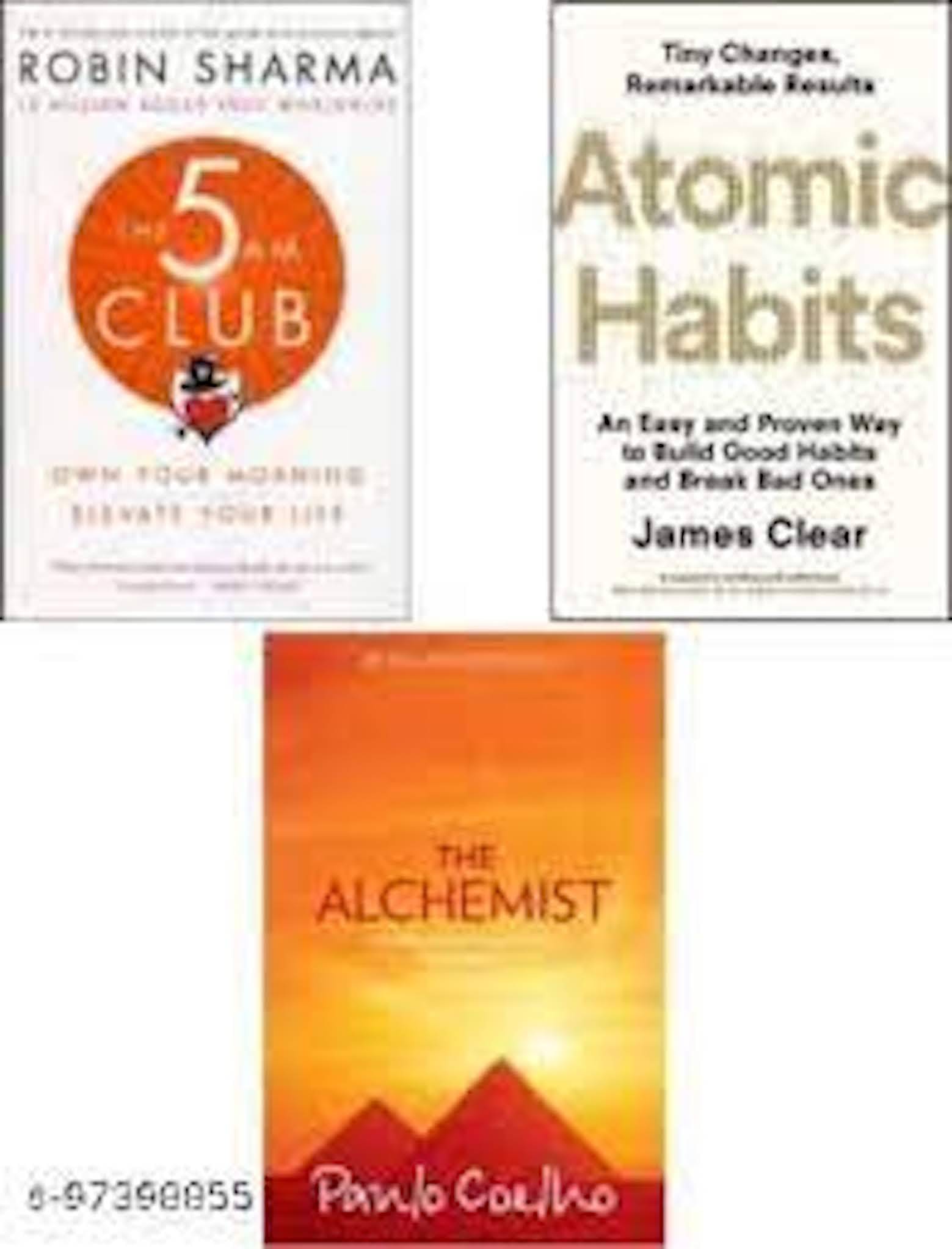     			Atomic habit + the alchemist + 5 am club