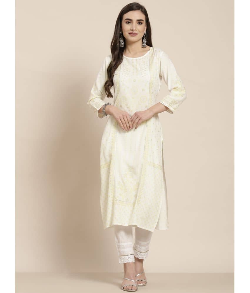 Juniper - Blue Rayon Women's Straight Kurti ( Pack of 1 ) - Kurtis, Tunics | Buy online on ZillyBuy