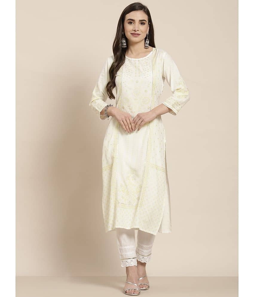 Juniper - Blue Rayon Women's Straight Kurti ( Pack of 1 ) - Kurtis, Tunics | Buy online on ZillyBuy