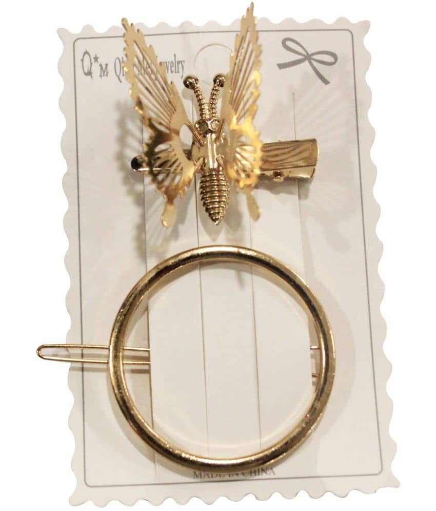 La Belleza - Gold Women's Hair Clip ( Pack of 2 ) - Jewellery Sets | Buy online on ZillyBuy