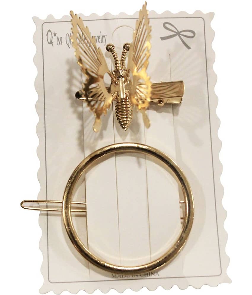La Belleza - Gold Women's Hair Clip ( Pack of 2 ) - Jewellery Sets | Buy online on ZillyBuy