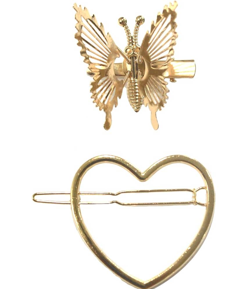La Belleza - GoldenRod Girls Hair Clip ( Pack of 2 ) - Jewellery Sets | Buy online on ZillyBuy