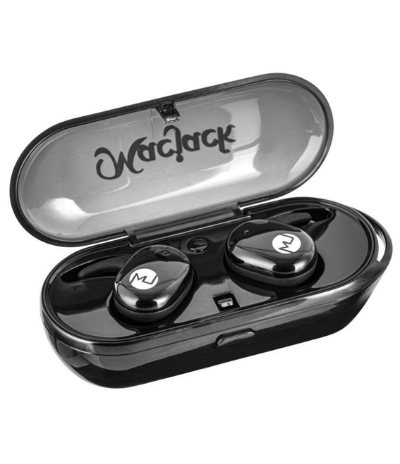     			Macjack Wave 200 Ear Buds Wireless With Mic Headphones/Earphones Black