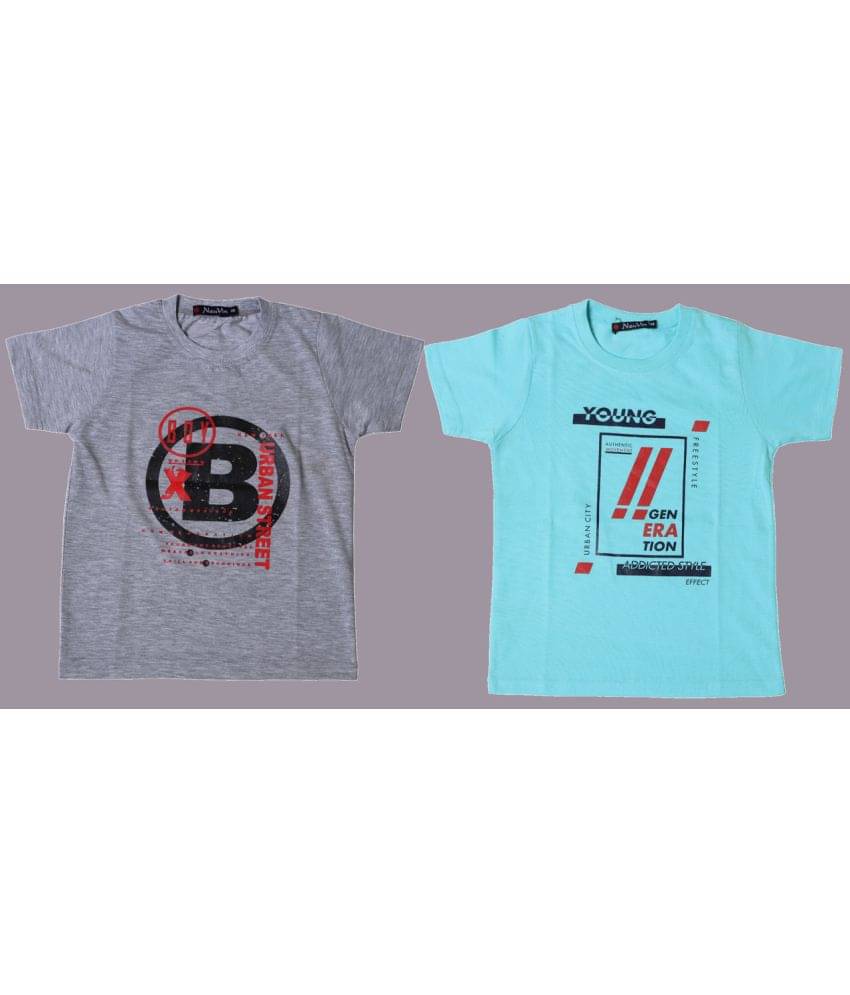     			NEUVIN Pack of 1 Boys Cotton T-Shirt ( Multi Color )