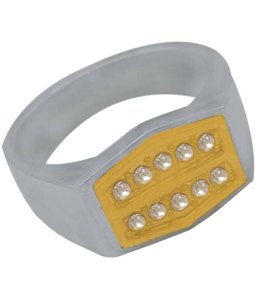     			SHANKH-KRIVA - Silver Rings ( Pack of 1 )