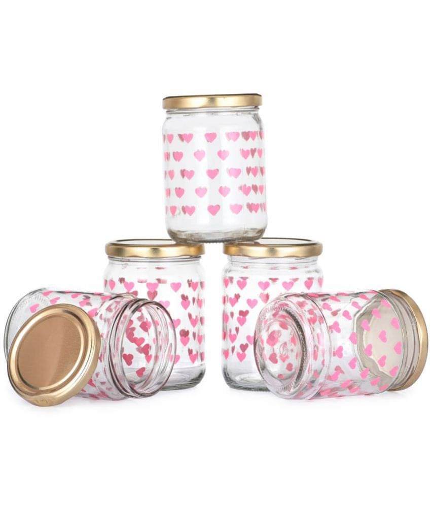     			Somil - Transparent Glass Pickle Container ( Set of 5 )