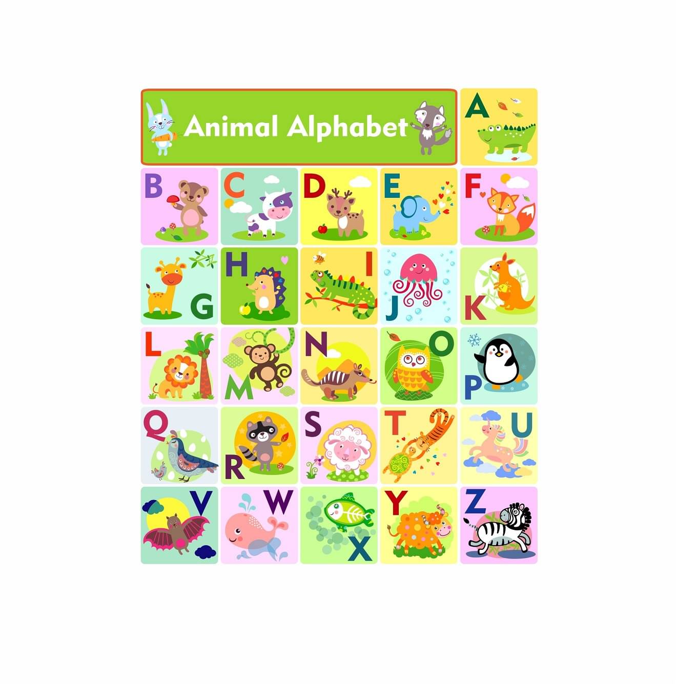 Asmi Collection Alphabets Letters with Picture for Kids Room Wall Sticker ( 72 x 60 cms ) Asmi Collection Alphabets Letters with Picture for Kids Room Wall Sticker ( 72 x 60 cms )