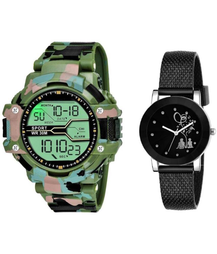     			DECLASSE - Multicolor PU Analog Couple's Watch
