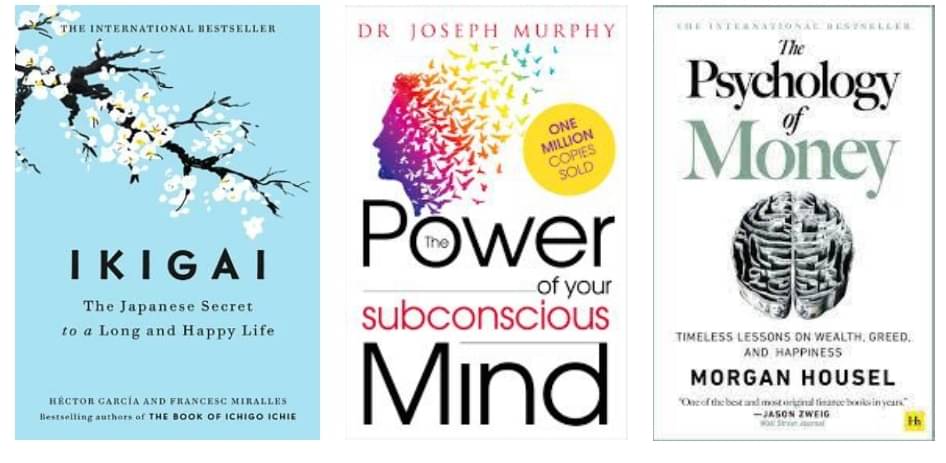     			Ikigai+Power Of Your Subconscious Mind +Psychology Of Money Combo