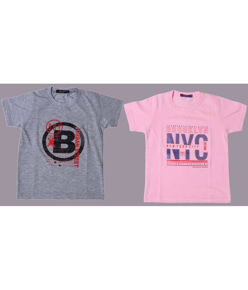     			NEUVIN Pack of 3 Boys Cotton T-Shirt ( Multi Color )