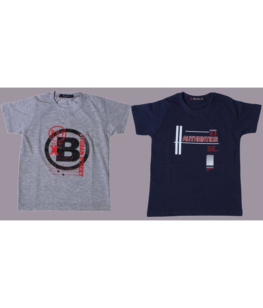     			NEUVIN Pack of 1 Boys Cotton T-Shirt ( Multi Color )