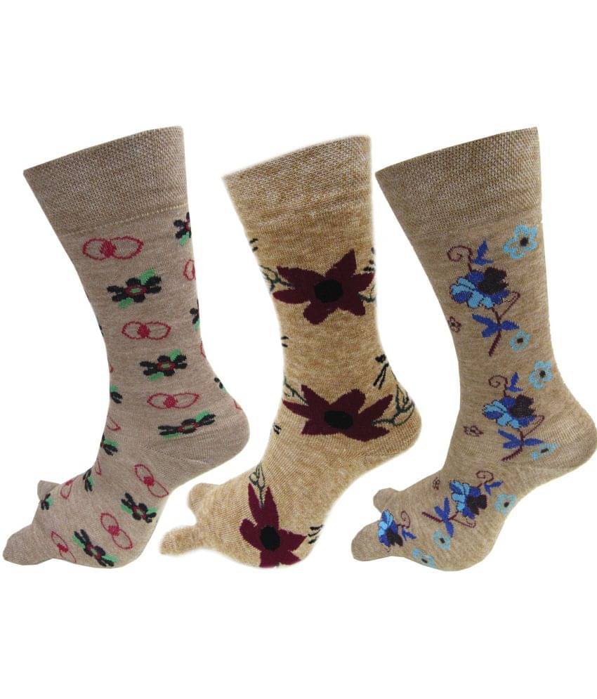 RC. ROYAL CLASS - Beige Woollen Women's Mid Length Socks ( Pack of 3 ) RC. ROYAL CLASS - Beige Woollen Women's Mid Length Socks ( Pack of 3 )