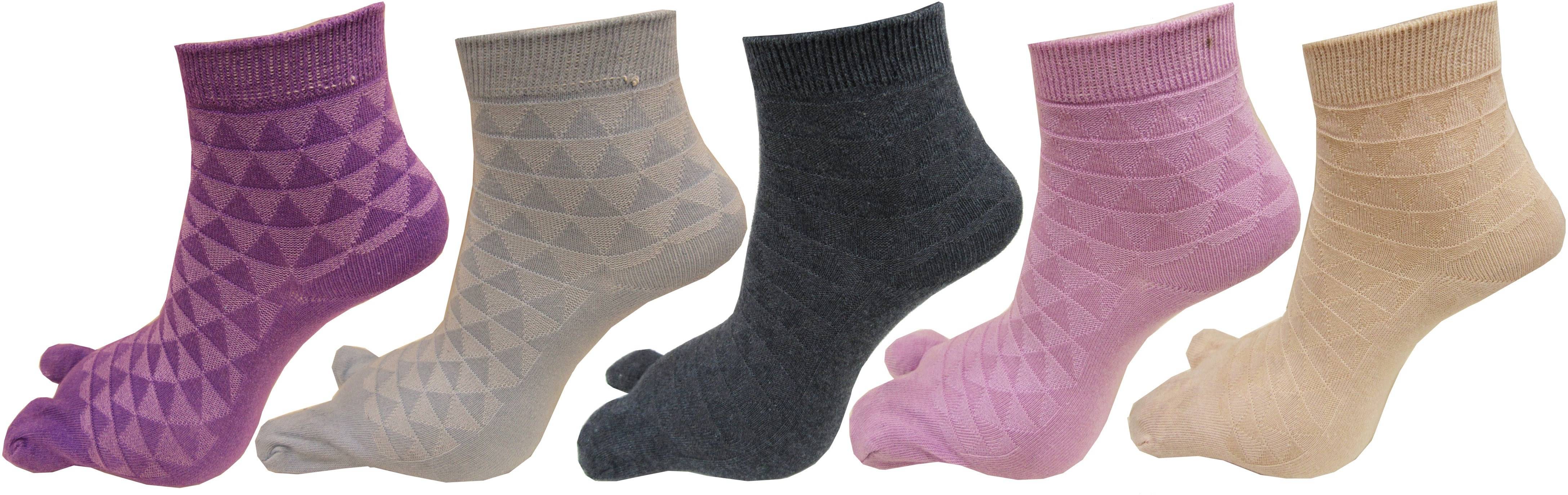     			RC. ROYAL CLASS - Multicolor Cotton Women's Thumb Socks ( Pack of 5 )