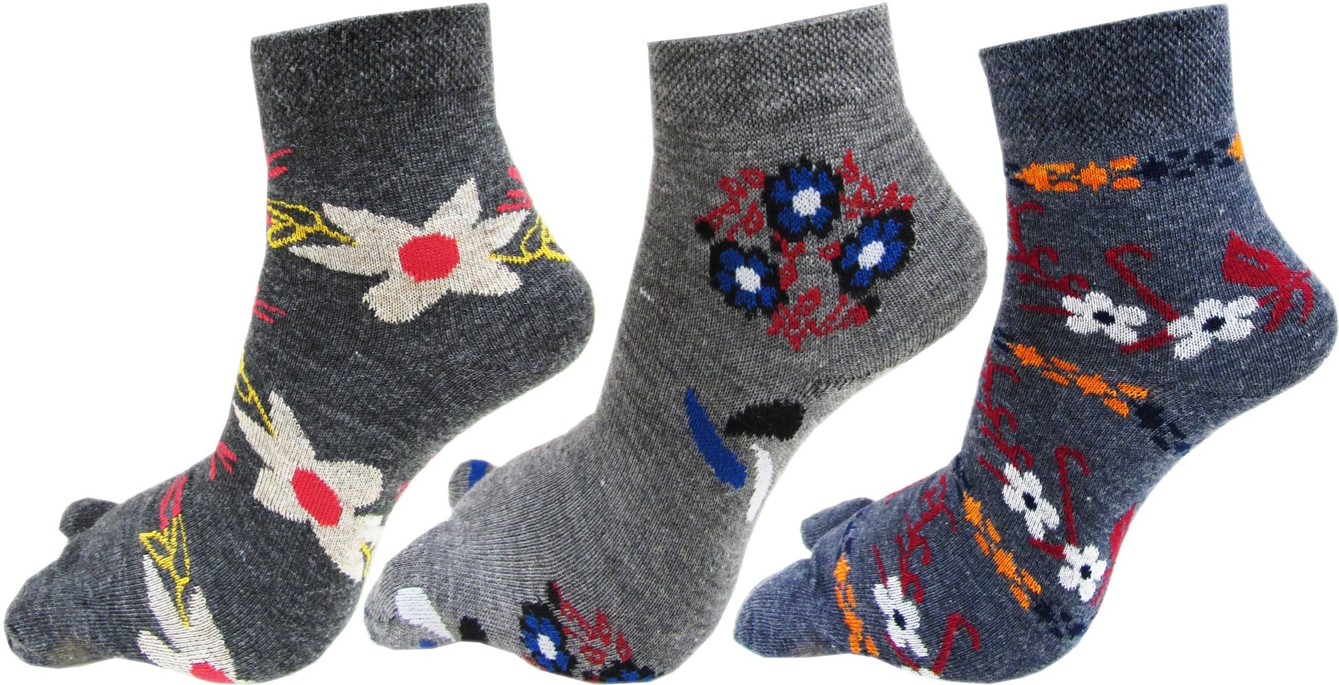 RC. ROYAL CLASS - Multicolor Woollen Women's Thumb Socks ( Pack of 3 ) RC. ROYAL CLASS - Multicolor Woollen Women's Thumb Socks ( Pack of 3 )