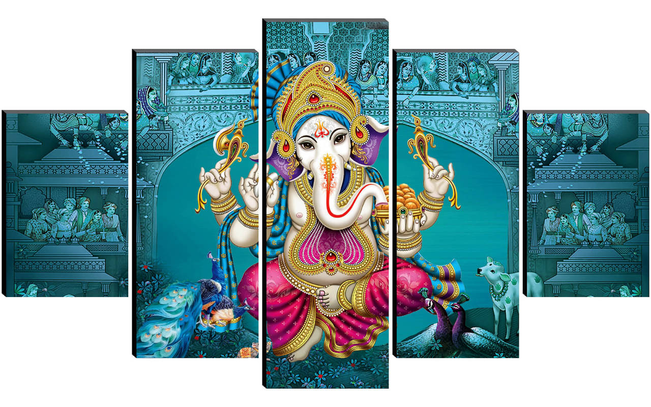 Saf Lord Ganesh Ji Religious Wall Hanging Framed Painting Saf Lord Ganesh Ji Religious Wall Hanging Framed Painting