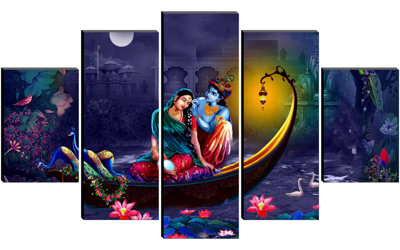 Saf Radha Krishna Ji Religious Wall Hanging Framed Painting Saf Radha Krishna Ji Religious Wall Hanging Framed Painting