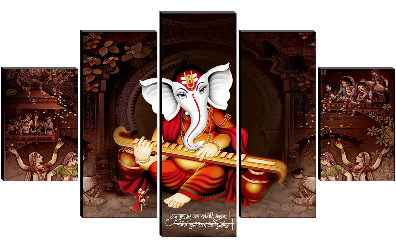 Saf Lord Ganesh Ji Religious Wall Hanging Framed Painting Saf Lord Ganesh Ji Religious Wall Hanging Framed Painting