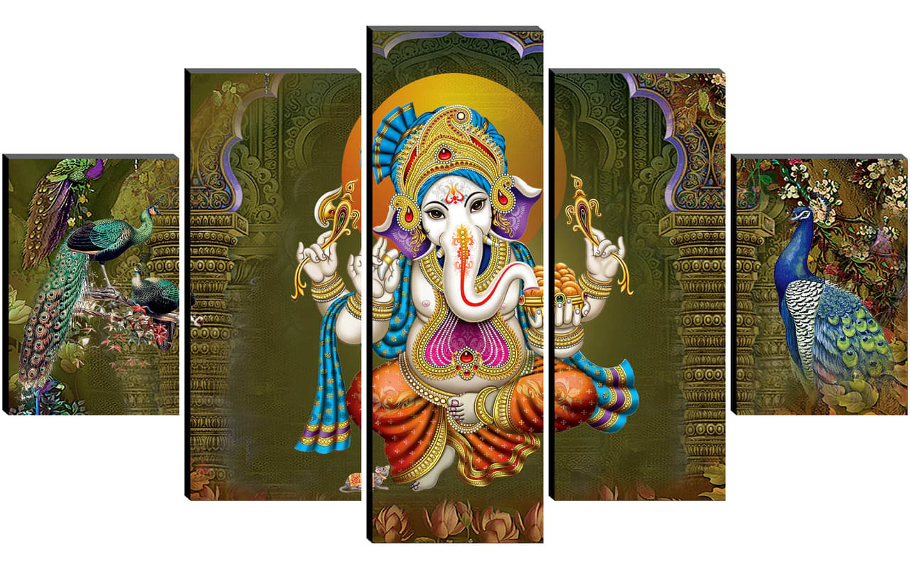 Saf Lord Ganesh Ji Religious Wall Hanging Framed Painting Saf Lord Ganesh Ji Religious Wall Hanging Framed Painting