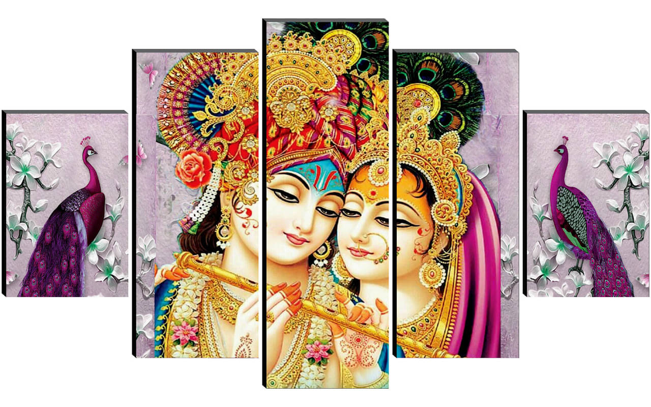 Saf Radha Krishna Ji Religious Wall Hanging Framed Painting Saf Radha Krishna Ji Religious Wall Hanging Framed Painting