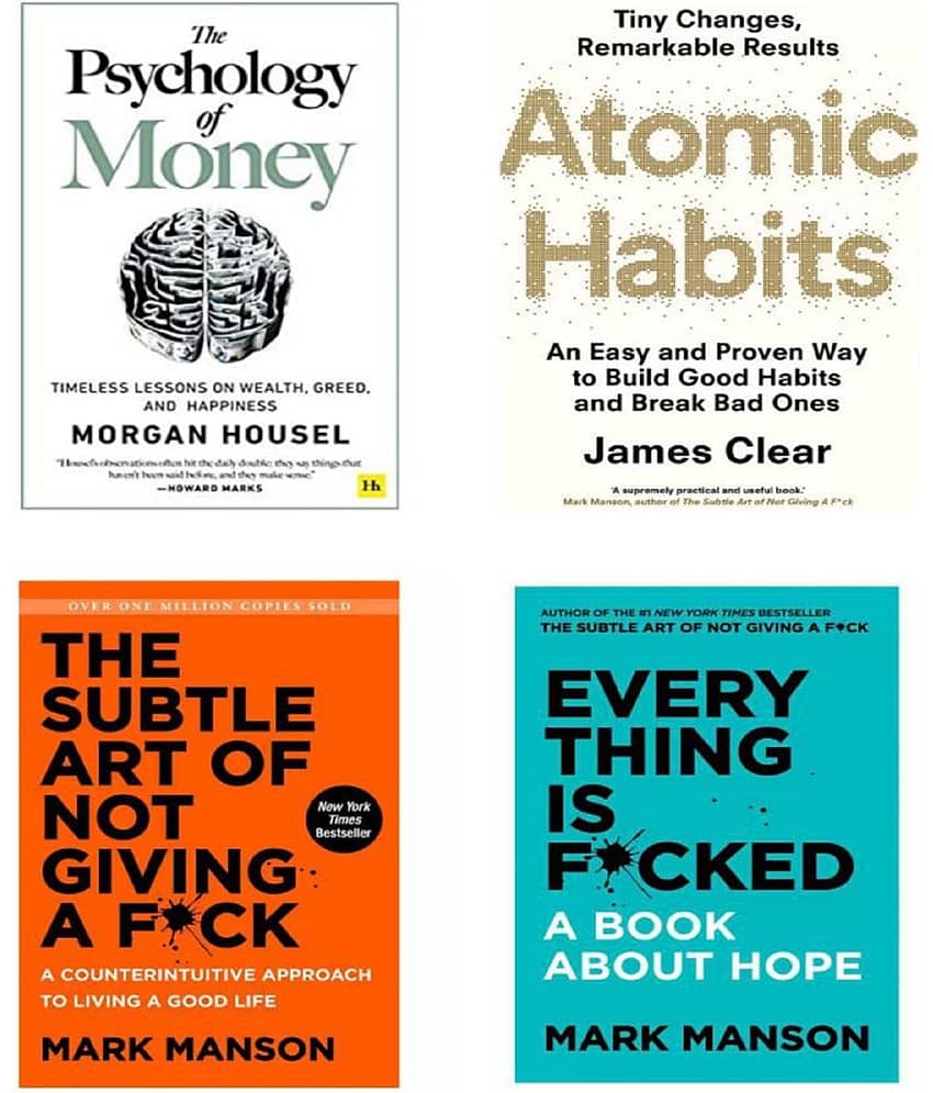 (4 Books Combo) Psychology of money + Atomic habit + The subtle art + Every thing - Stationery | Buy online on ZillyBuy