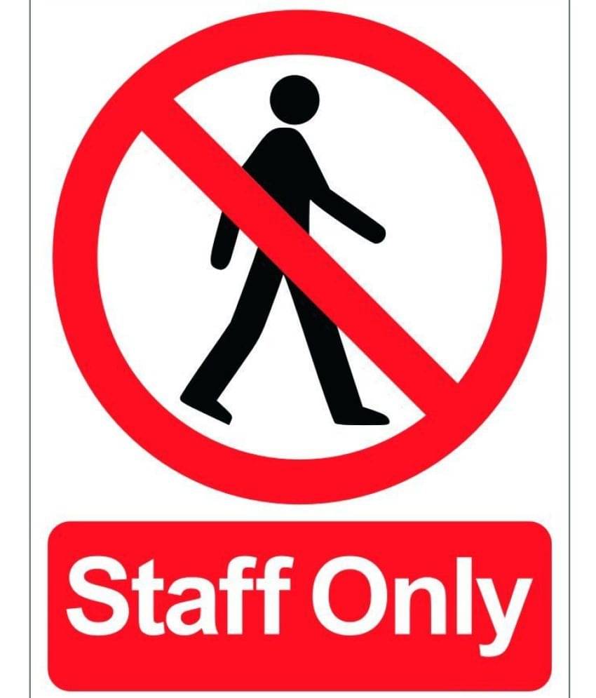 Asmi Collection Self Adhesive Wall Stickers Staff Only Sign Bathroom Sticker ( 30 x 20 cms ) Asmi Collection Self Adhesive Wall Stickers Staff Only Sign Bathroom Sticker ( 30 x 20 cms )