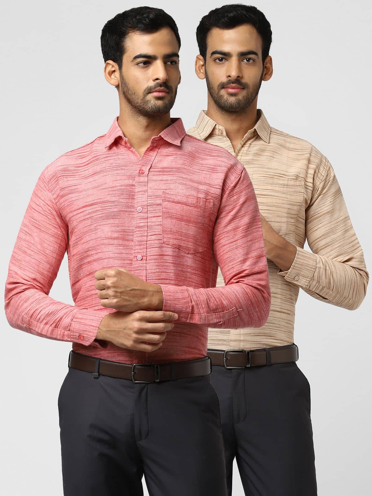 DESHBANDHU DBK - Multi Cotton Regular Fit Men's Formal Shirt ( Pack of 2 )