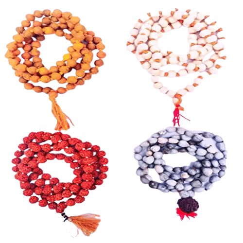     			DvR ClicK - Wood Pooja Mala ( Pack of 4 )