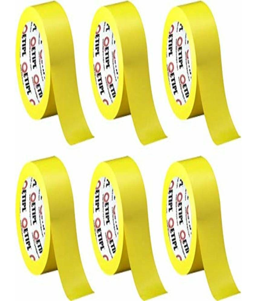     			ETI - Yellow Single Sided Cello Tape 48MMx65MTR (Pack of 6)