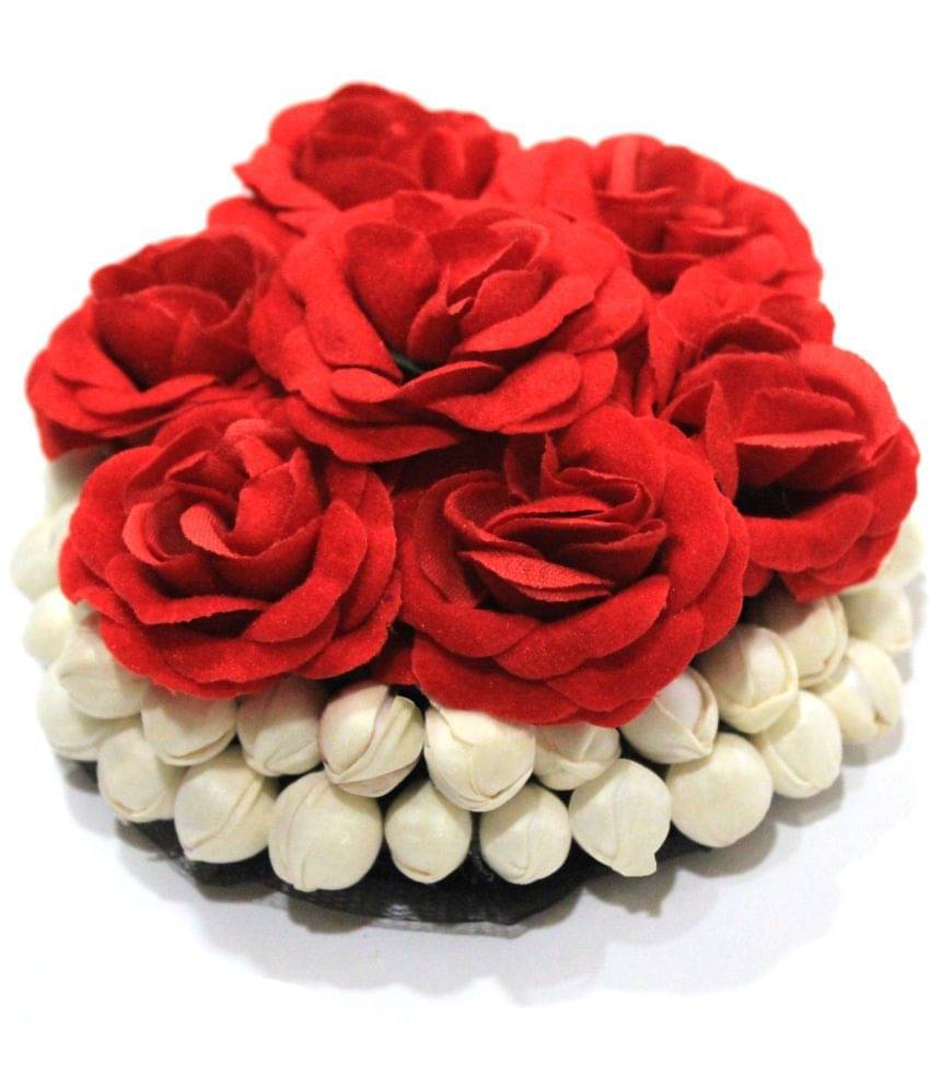     			La Belleza - Red Women's Bun Clip ( Pack of 1 )