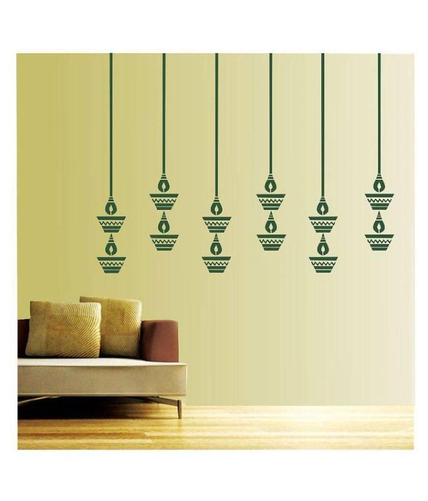 Print Mantras Beautiful Hanging Diyas for Diwali Wall Sticker ( 90 x 110 cms ) Print Mantras Beautiful Hanging Diyas for Diwali Wall Sticker ( 90 x 110 cms )