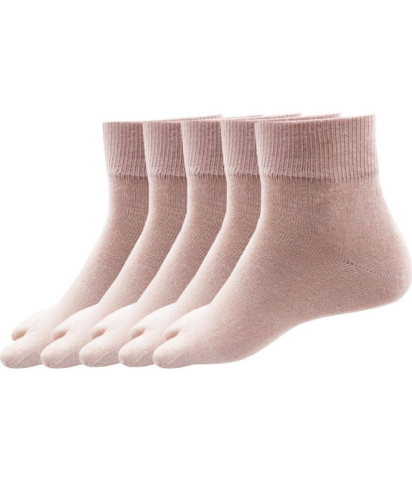     			RC. ROYAL CLASS - Beige Cotton Women's Ankle Length Socks ( Pack of 5 )