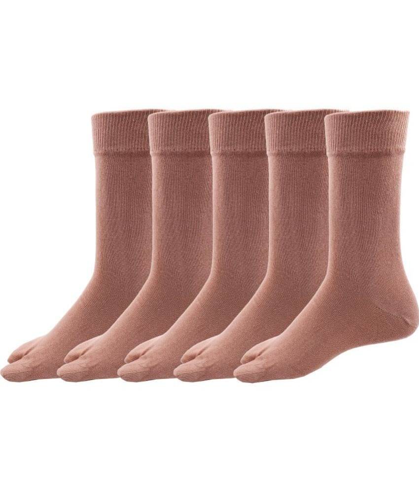 RC. ROYAL CLASS - Beige Cotton Women's Thumb Socks ( Pack of 5 )     			RC. ROYAL CLASS - Beige Cotton Women's Thumb Socks ( Pack of 5 )