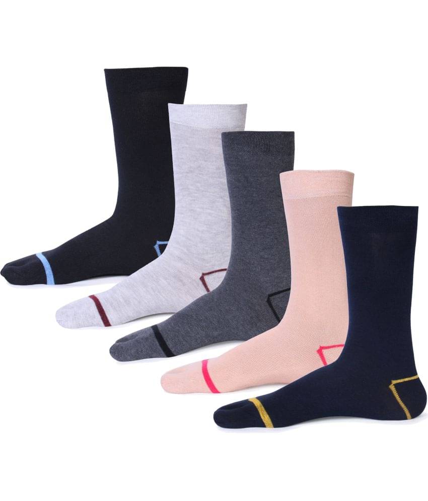 RC. ROYAL CLASS - Multicolor Cotton Women's Mid Length Socks ( Pack of 5 ) RC. ROYAL CLASS - Multicolor Cotton Women's Mid Length Socks ( Pack of 5 )