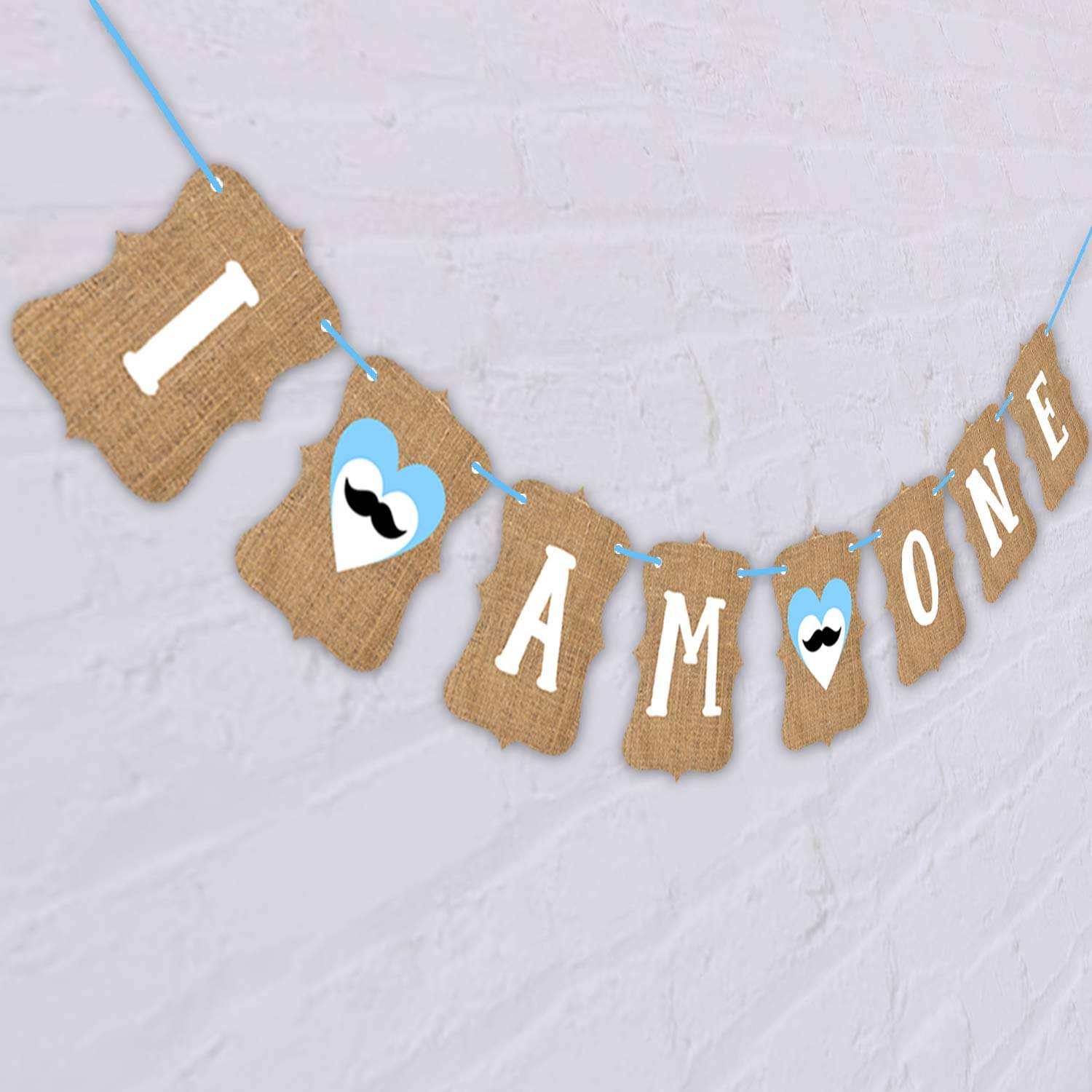     			Zyozi I Am One Mustache Banner Boys / I Am One Birthday Banner / I Am One Banner / 1st Birthday Banner / I Am One Decorations / I Am One Birthday Decoration