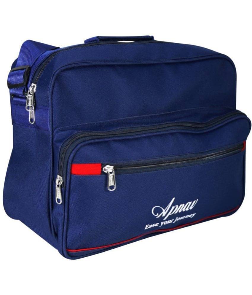     			Apnav - Blue Solid Messenger Bag
