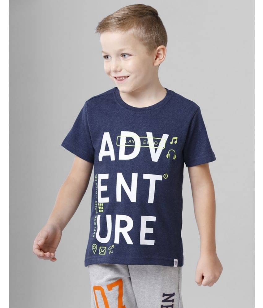     			CODEZ Pack of 2 Boys Cotton T-Shirt ( Denim Blue )