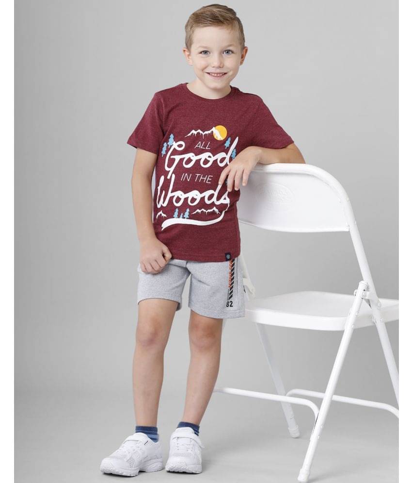     			CODEZ Pack of 1 Boys Cotton T-Shirt ( Maroon )