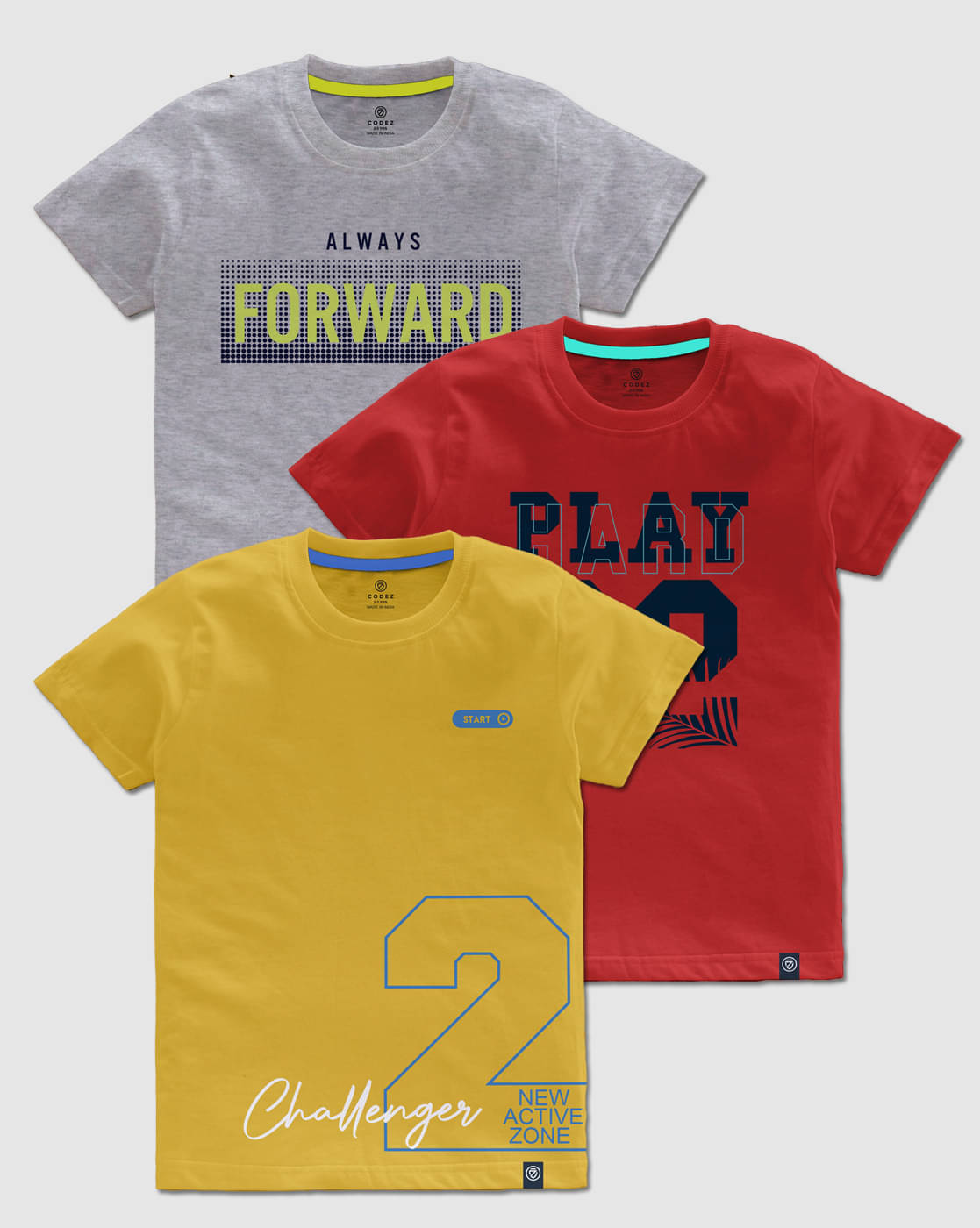     			CODEZ Pack of 1 Boys Cotton T-Shirt ( Multicolor )